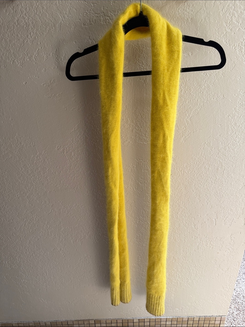 Juicy Couture Yellow Knit Scarf with Metallic Thread